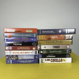 lotto di vhs vintage a tema misto, 15 pezzi